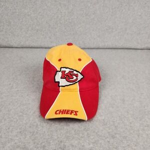 Kansas City Chiefs Hat Cap Strap Back Red Yellow NFL Football Mens Kansas City